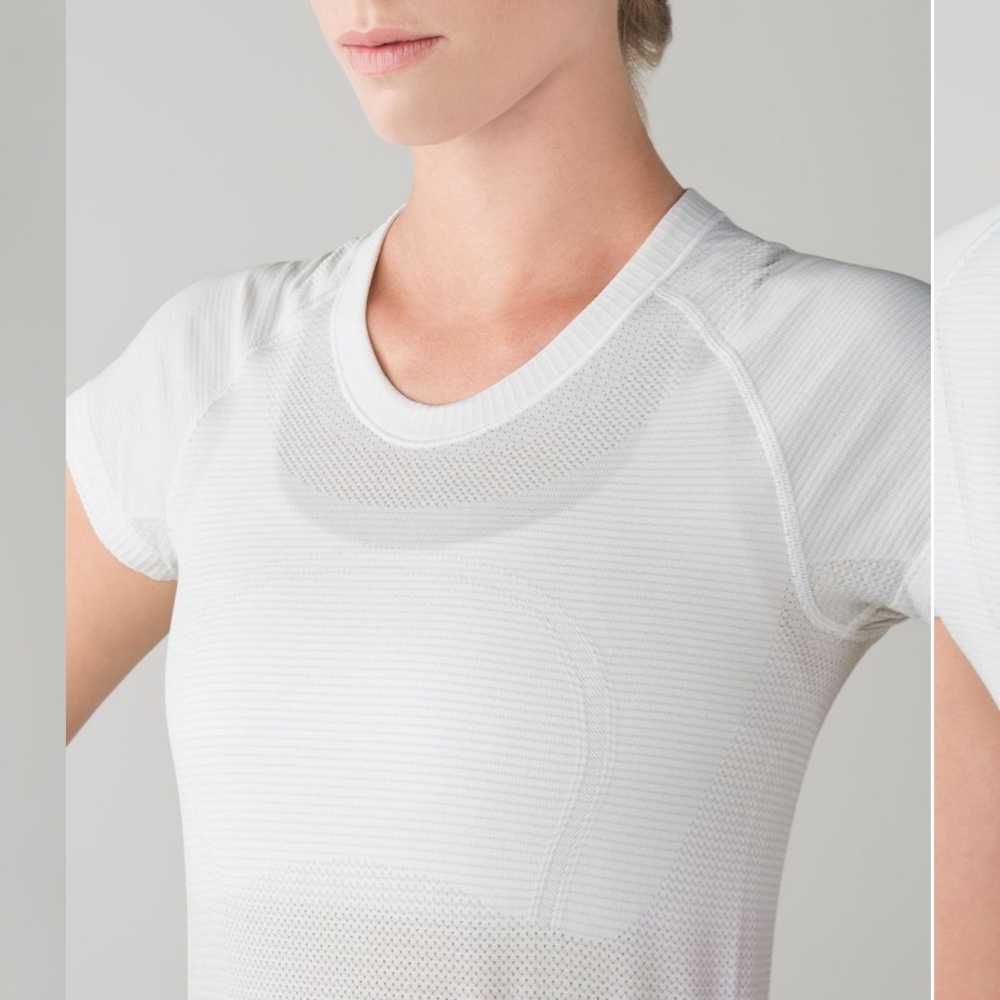 SOLD swiftly tech short sleeve in heathered white
